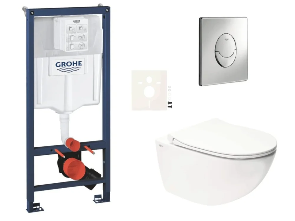 Grohe Závěsný WC set do lehkých stěn / předstěnová montáž SAT Infinitio SIKOGRSIN11SA Autentický
