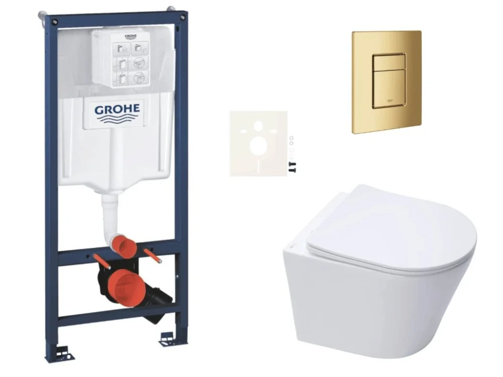Grohe Závěsný WC set do lehkých stěn / předstěnová montáž SAT Infinitio SIKOGRSIN10SCGL0 Výprodej