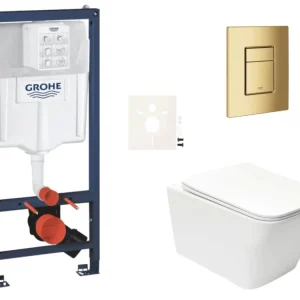 Akce Grohe Závěsný WC set do lehkých stěn / předstěnová montáž SAT Infinitio SIKOGRSIN12SCGL0