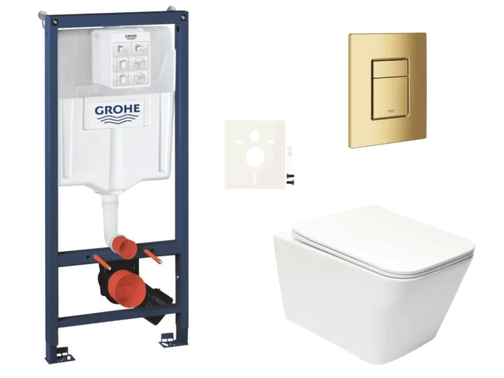 Akce Grohe Závěsný WC set do lehkých stěn / předstěnová montáž SAT Infinitio SIKOGRSIN12SCGL0