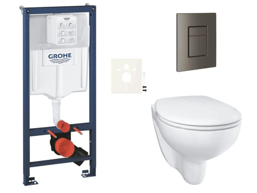 Vrácení Zdarma Grohe Závěsný WC set do lehkých stěn / předstěnová montáž GROHE Bau Ceramic SIKOGRSBAUSCAL0