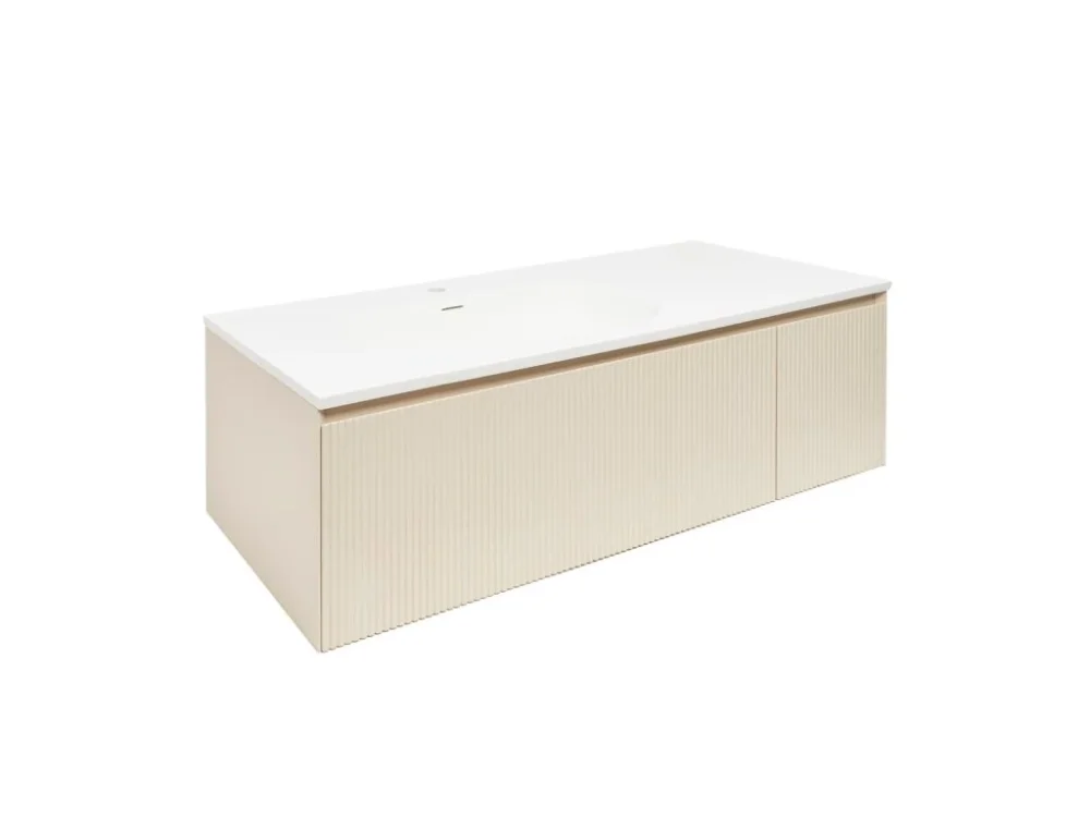 Naturel Koupelnová skříňka s umyvadlem Naturel Austen 120x35x52 cm beige mat Naturel Austen120BG Oblíbený