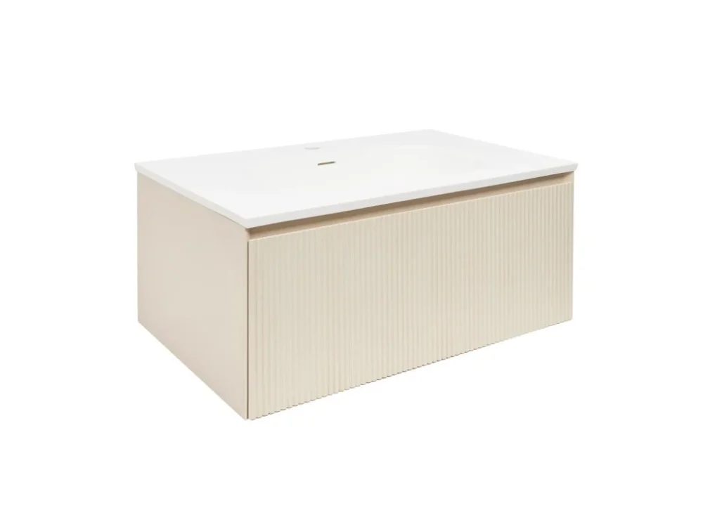 Rychlé Dodání Naturel Koupelnová skříňka s umyvadlem Naturel Austen 80x35x52 cm beige mat Naturel Austen80BG