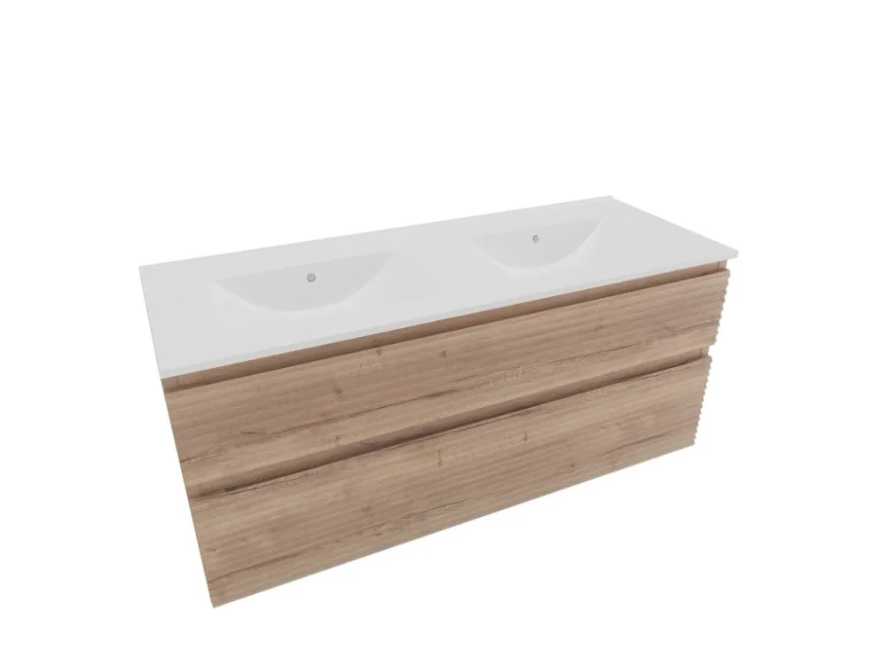 Oblíbený Naturel Koupelnová skříňka s umyvadlem Naturel Savona 118x53x44,8 cm dub Halifax mat SAVONA2120DH
