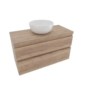 Zlevněný Naturel Koupelnová skříňka 2 zásuvková s krycí deskou Naturel Savona 98x53x44,8 cm dub Halifax mat SAVONA2100DHD