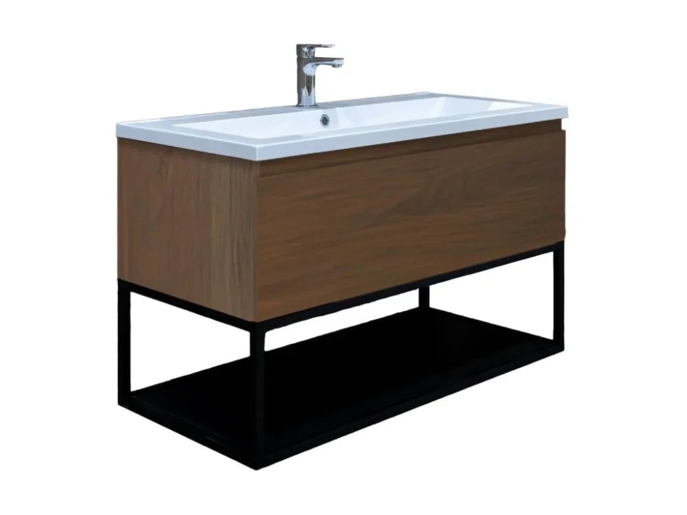 SAT Koupelnová skříňka s umyvadlem SAT B-Way 99x30x45 cm ořech mat BWAY100NUTU Akční Cena