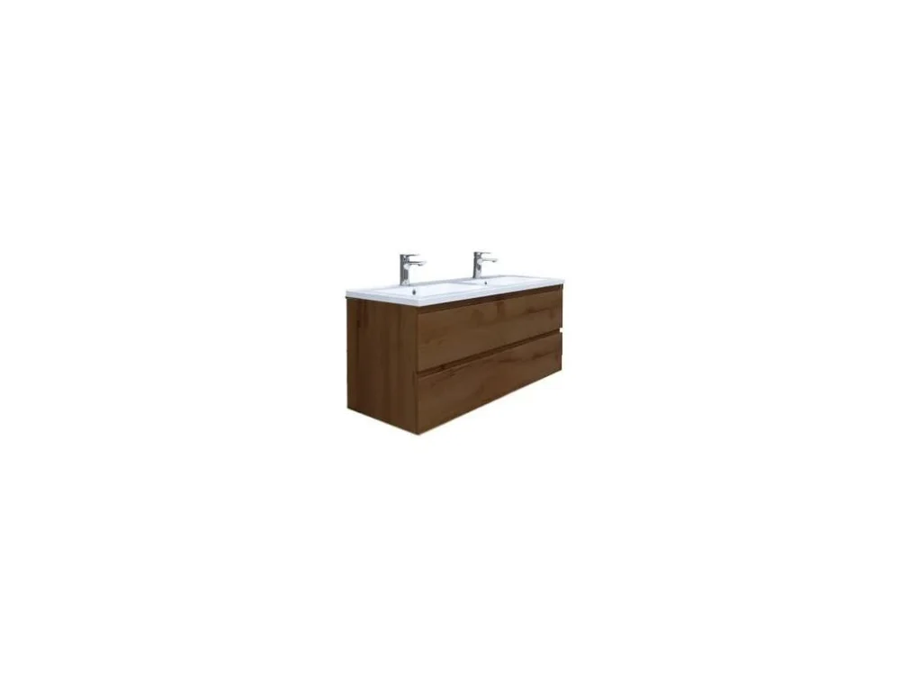 SAT Koupelnová skříňka s umyvadlem SAT B-Way 119x50x45 cm ořech mat BWAY2120NUTU Jen Po Omezenou Doba