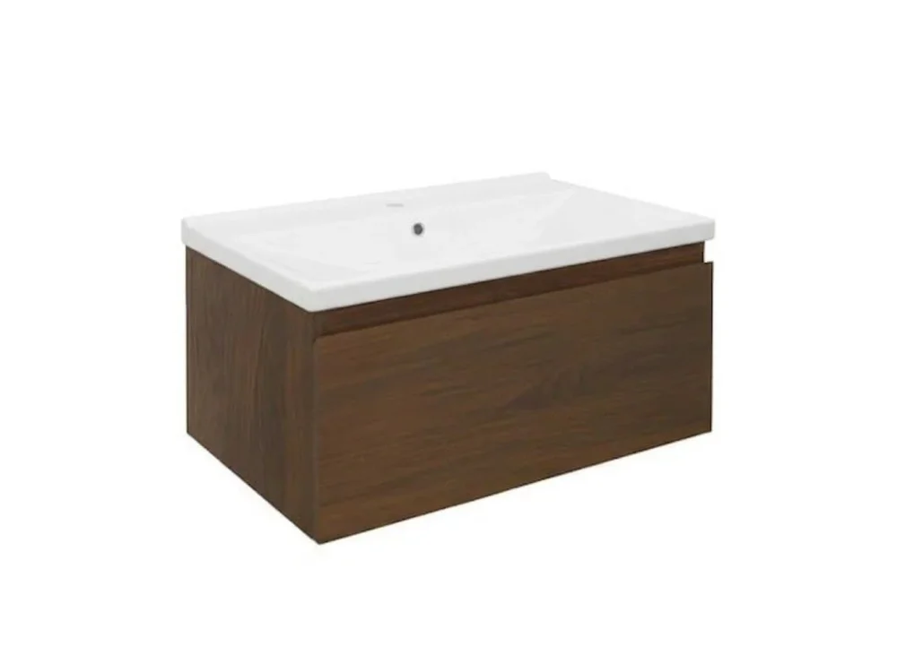 SAT Koupelnová skříňka s umyvadlem SAT B-Way 59x30x45 cm ořech mat BWAY60NUTU1 Autentický