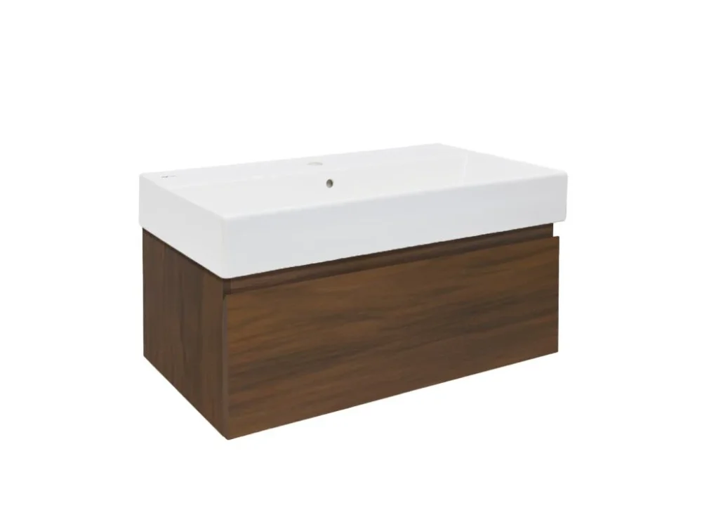 SAT Koupelnová skříňka s umyvadlem SAT B-Way 80x30x45 cm ořech mat BWAY80NUTU2 Poslední Šance