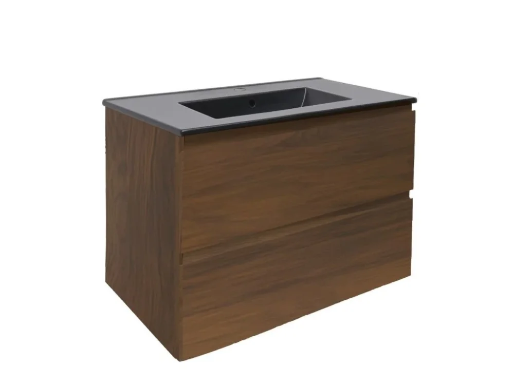 SAT Koupelnová skříňka s umyvadlem SAT B-Way 79x50x45 cm ořech mat BWAY280NUTU4B Dokud Zásoby Vydrží