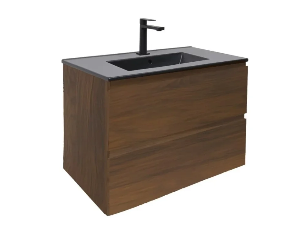 SAT Koupelnová skříňka s umyvadlem SAT B-Way 79x50x45 cm ořech mat BWAY280NUTU4BB Doprava Zdarma