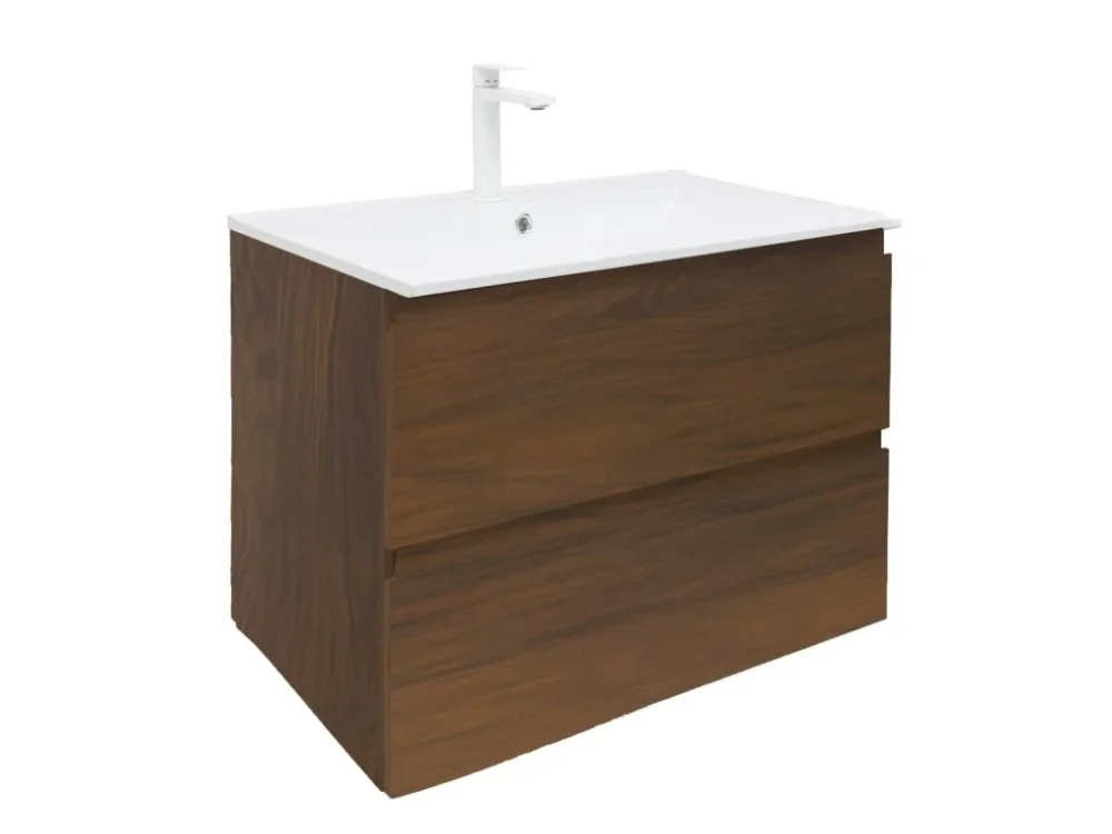 SAT Koupelnová skříňka s umyvadlem SAT B-Way 79x50x45 cm ořech mat BWAY280NUTU4BBI Sezónní Sleva