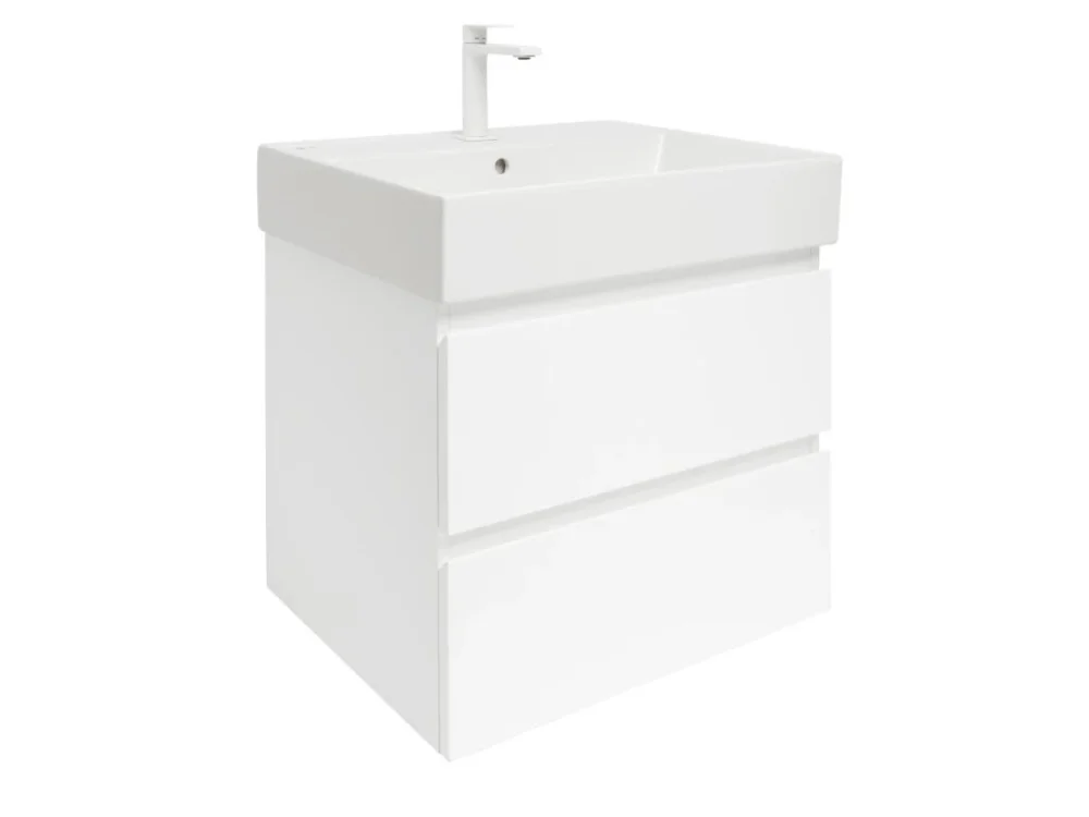 Nová Kolekce SAT Koupelnová skříňka s umyvadlem SAT B-Way 59x50x45 cm bílá lesklá BWAY260WU2BBI