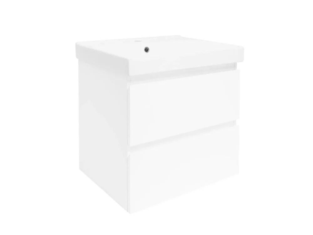 SAT Koupelnová skříňka s umyvadlem SAT B-Way 59x50x45 cm bílá lesk BWAY260WU1BI Dokud Zásoby Vydrží