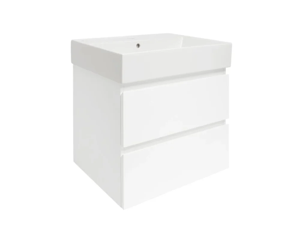SAT Koupelnová skříňka s keramickým umyvadlem SAT B-Way 59x50x45 cm bílý lesk BWAY260WU2BI Objednat Nyní
