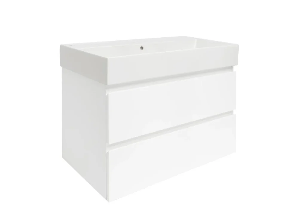 SAT Koupelnová skříňka s umyvadlem SAT B-Way 79x50x45 cm bílá lesk BWAY280WU2BI Ihned K Objednání