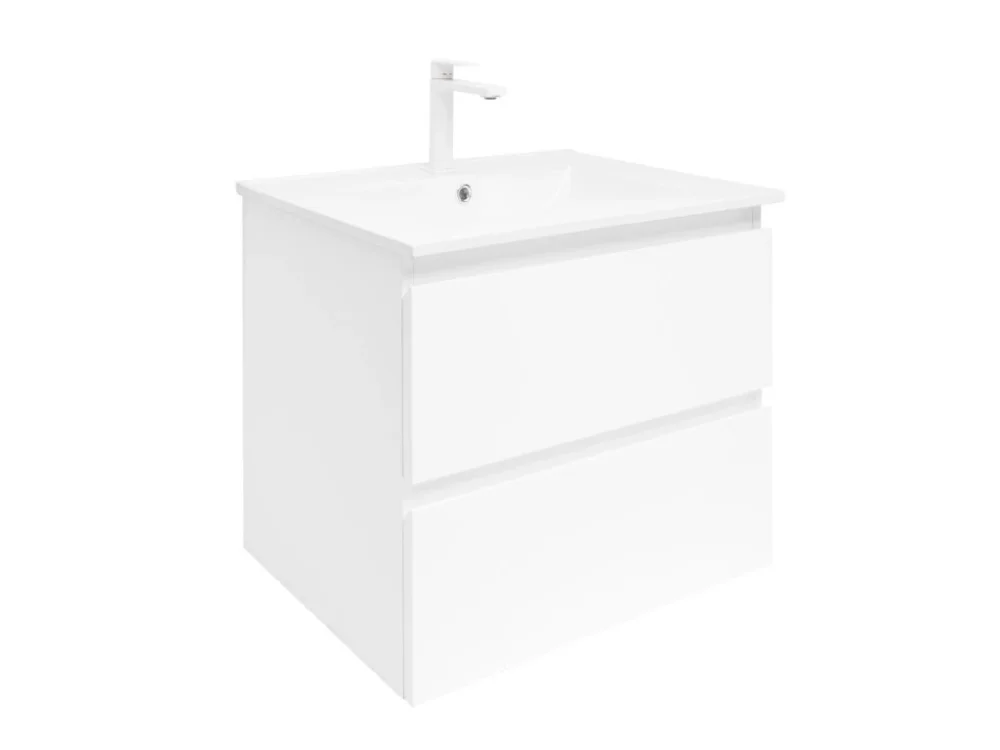 Ověřený SAT Koupelnová skříňka s keramickým umyvadlem SAT B-Way 59x50x45 cm bílá lesk BWAY260WU4B2