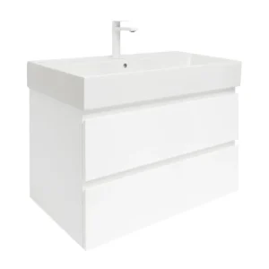 Akční Cena SAT Koupelnová skříňka s umyvadlem SAT B-Way 79x50x45 cm bílá lesk BWAY280WU2BBI