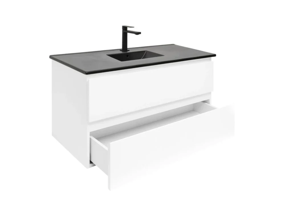 Jen Po Omezenou Doba SAT Koupelnová skříňka s keramickým umyvadlem SAT B-Way 99x50x45 cm bílá lesk BWAY2100WU4B2B
