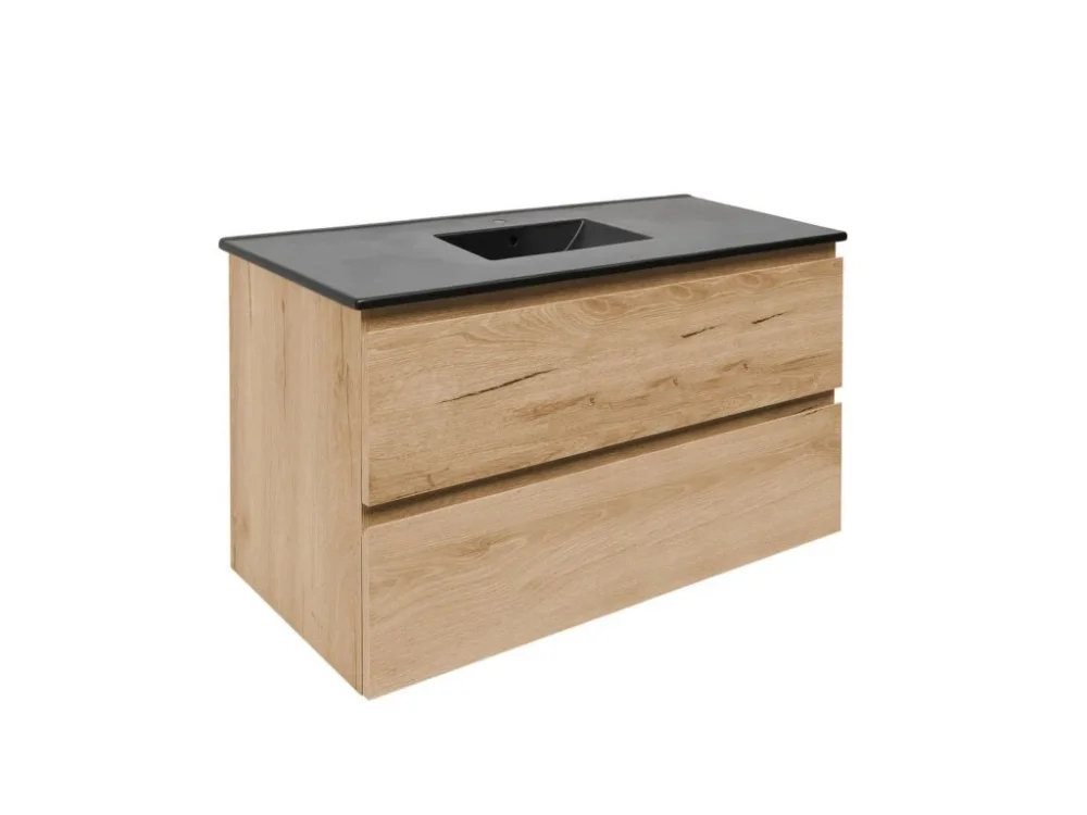 SAT Koupelnová skříňka 2 zásuvková s umyvadlem SAT B-Way 99x50x45 cm dub mat BWAY2100OAKU4B Nakupujte Hned
