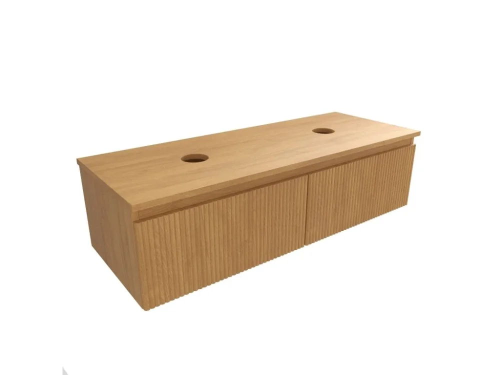 Cenová Bomba SAT Koupelnová skříňka s krycí deskou SAT Evolution 118x30x44,5 cm dub medový mat SATEVO120DMD