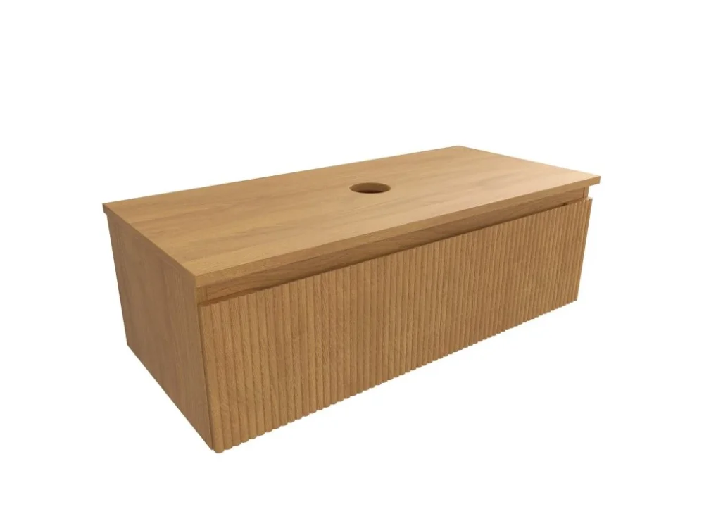 Jen Po Omezenou Doba SAT Koupelnová skříňka s krycí deskou SAT Evolution 98x30x44,5 cm dub medový mat SATEVO100DMD