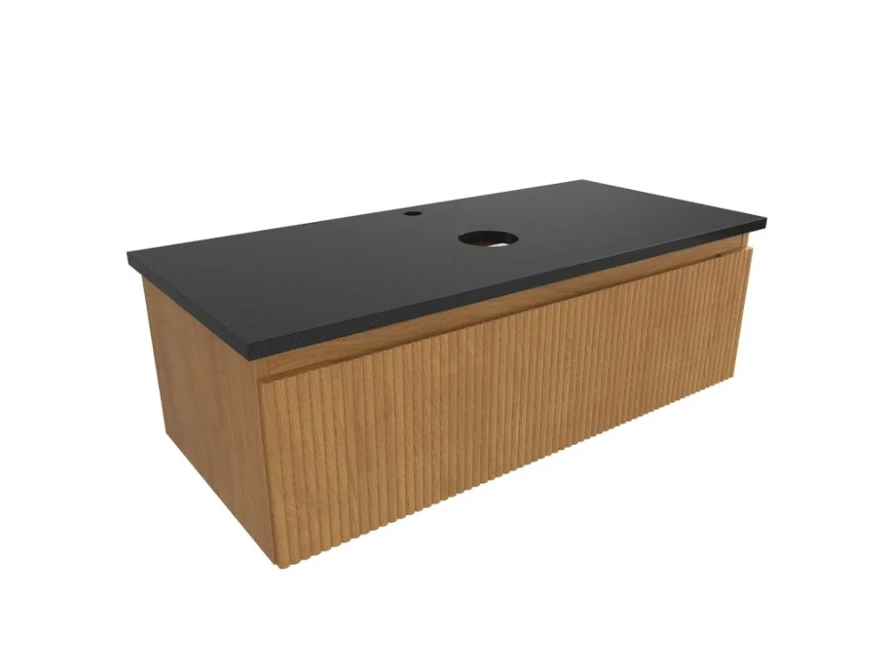 Must-Have SAT Koupelnová skříňka s krycí deskou SAT Evolution 98x30x44,5 cm dub medový mat SATEVO100DMZ