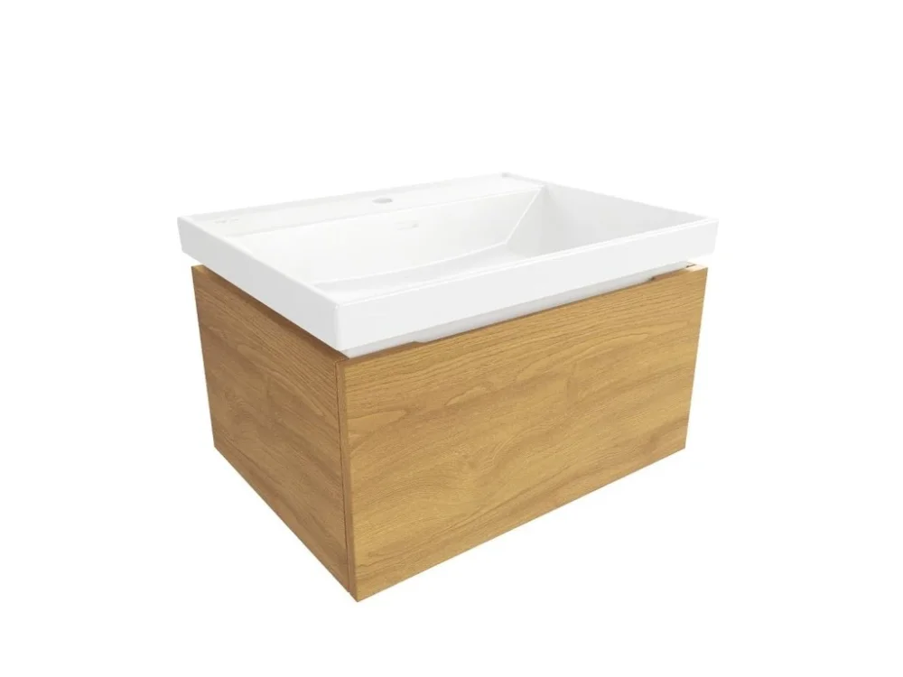 Aktuální SAT Koupelnová skříňka s umyvadlem SAT Feel 60x30x46 cm medový dub mat SATFEEL60DMU4