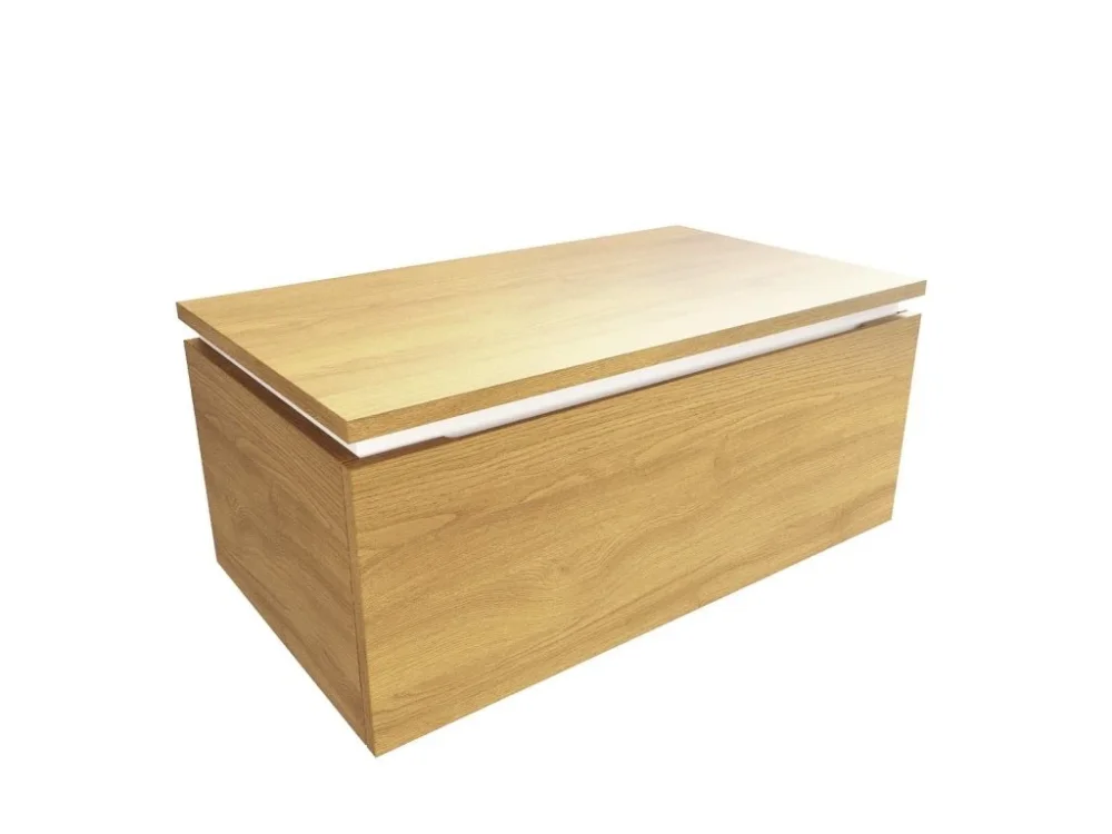 SAT Koupelnová skříňka s krycí deskou SAT Feel 80x30x46 cm medový dub mat SATFEEL80DMDBEZ Zlevněný