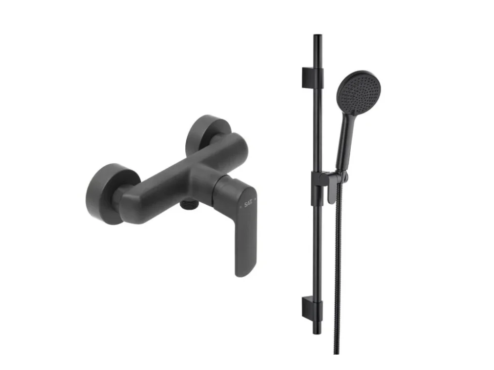 SAT Sprchová baterie SAT Feel se sprchovým setem 150 mm černá matná SATBSFEEL268CSET1 Omezená Nabídka