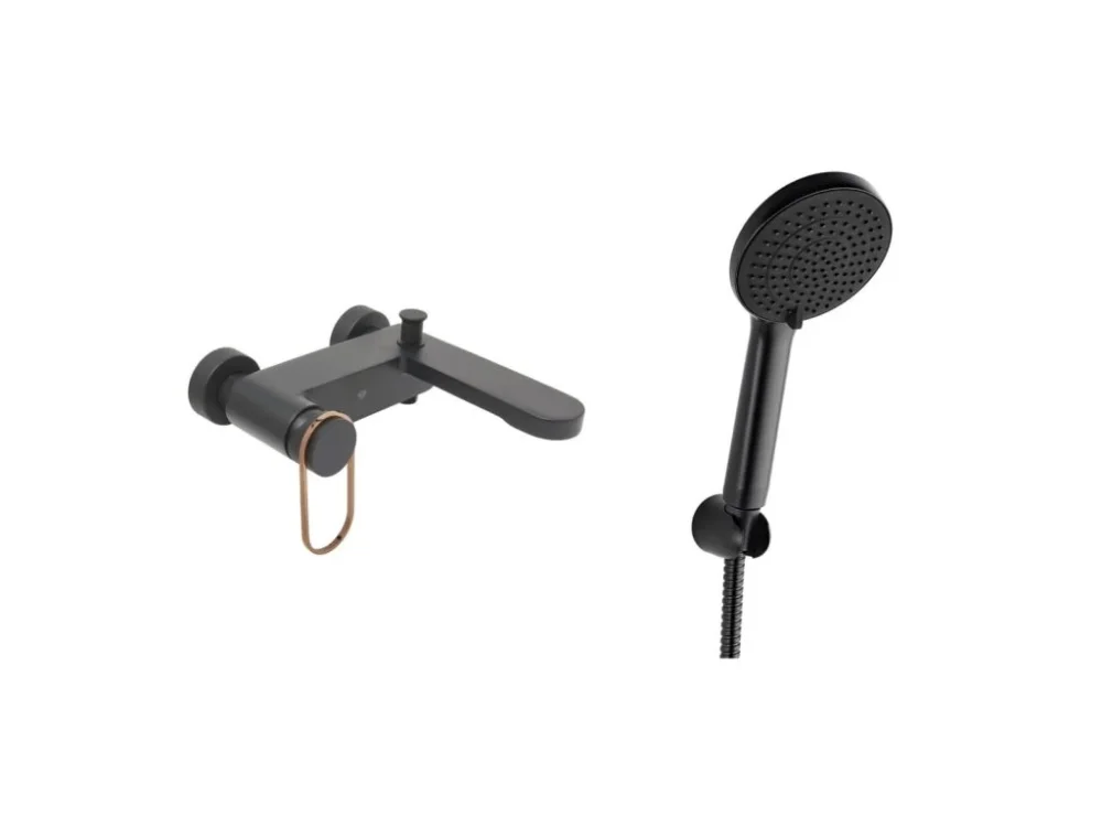 SAT Vanová baterie SAT Fusion s vanovým setem 150 mm černá/bronz SATBSFU222CPCBRSET Finální Výprodej