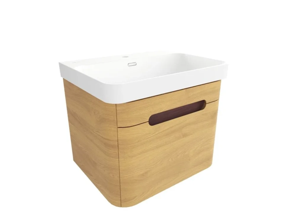 SAT Koupelnová skříňka s umyvadlem SAT Fusion 57,5x43x45 cm dub medový mat SATFUSION60DMMW Top Prodej