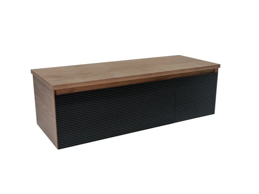 Naturel Koupelnová skříňka s krycí deskou Naturel Monza 119x30x45 cm ořech mat MONZA120BN Výprodej