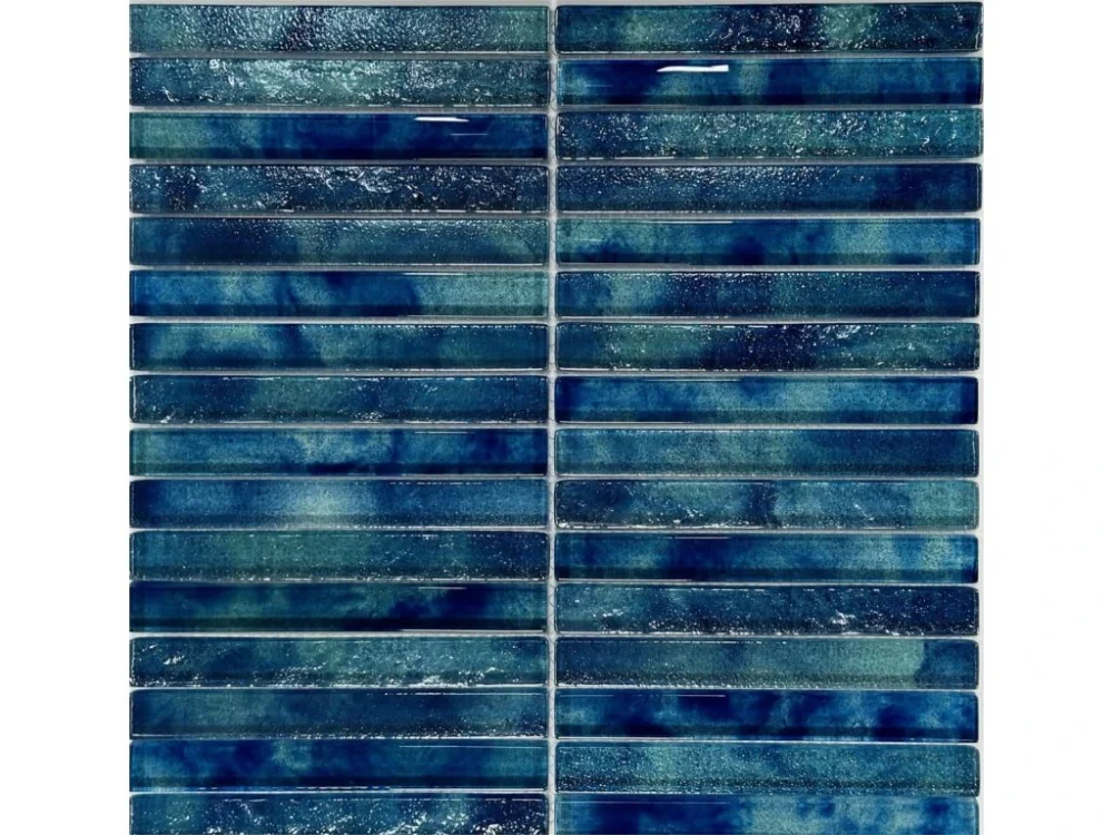 Premium Mosaic Skleněná mozaika Premium Mosaic deep blue 30x30 cm lesk MOSPTK3 Super Cena