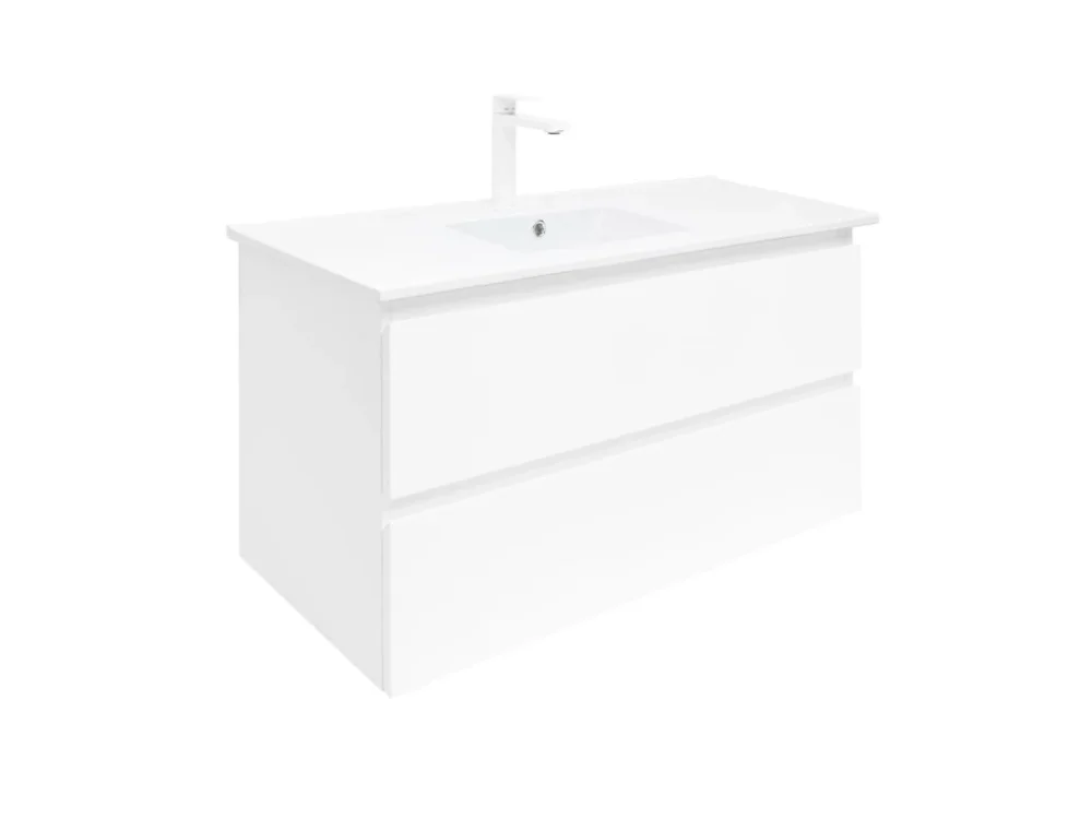 Finální Výprodej SAT Koupelnová skříňka s umyvadlem SAT B-Way 99x50x45 cm bílá lesk BWAY2100WU4B2