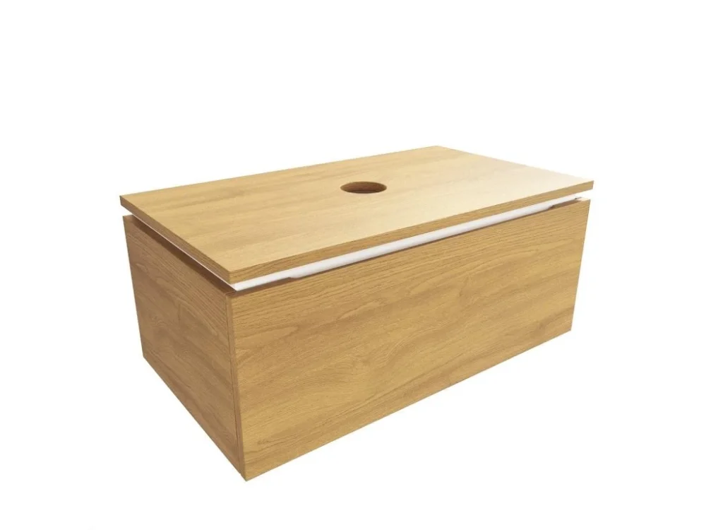 SAT Koupelnová skříňka s krycí deskou SAT Feel 80x30x46 cm medový dub mat SATFEEL80DMD Víkendová Akce