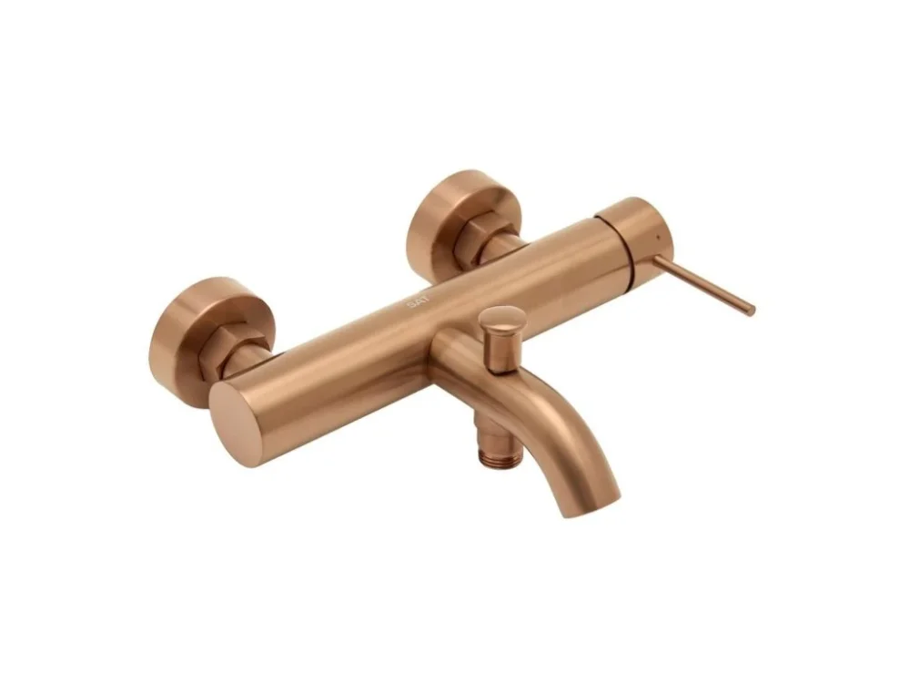 Originální SAT Vanová baterie SAT Aurum bez sprchového setu 150 mm broušená rose gold SATBAUR222BRG