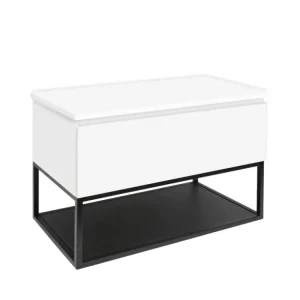 Akce SAT Koupelnová skříňka s krycí deskou SAT B-Way 99x57x45 cm bílá lesk BWAY100WDESK