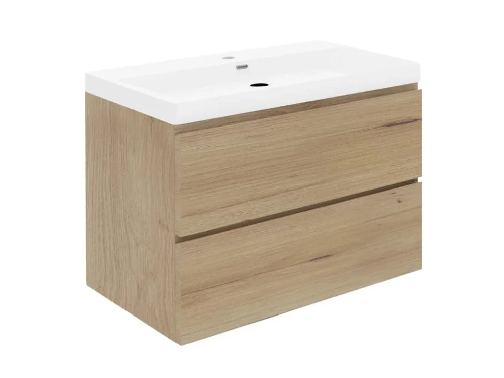 Autentický SAT Koupelnová skříňka s umyvadlem SAT B-Way 79x50x45 cm dub mat BWAY280OAKU4