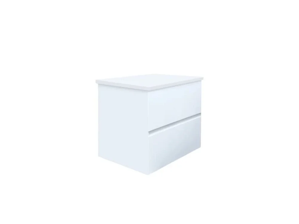 SAT Koupelnová skříňka s krycí deskou SAT B-Way 59x50x45 cm bílá lesk BWAY260WDESK Finální Výprodej
