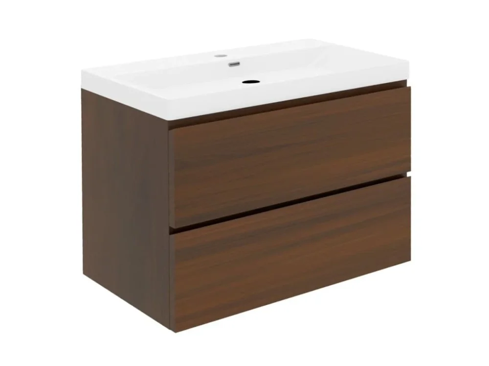 Speciální Cena SAT Koupelnová skříňka s umyvadlem SAT B-Way 79x30x45 cm ořech mat BWAY280NUTU4
