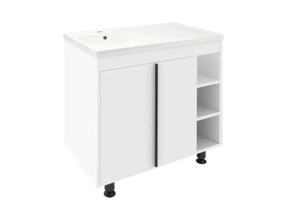 Naturel Koupelnová skříňka s umyvadlem Naturel Lucca 79x70x45 cm bílá lesk LUCCA80W Top Prodej