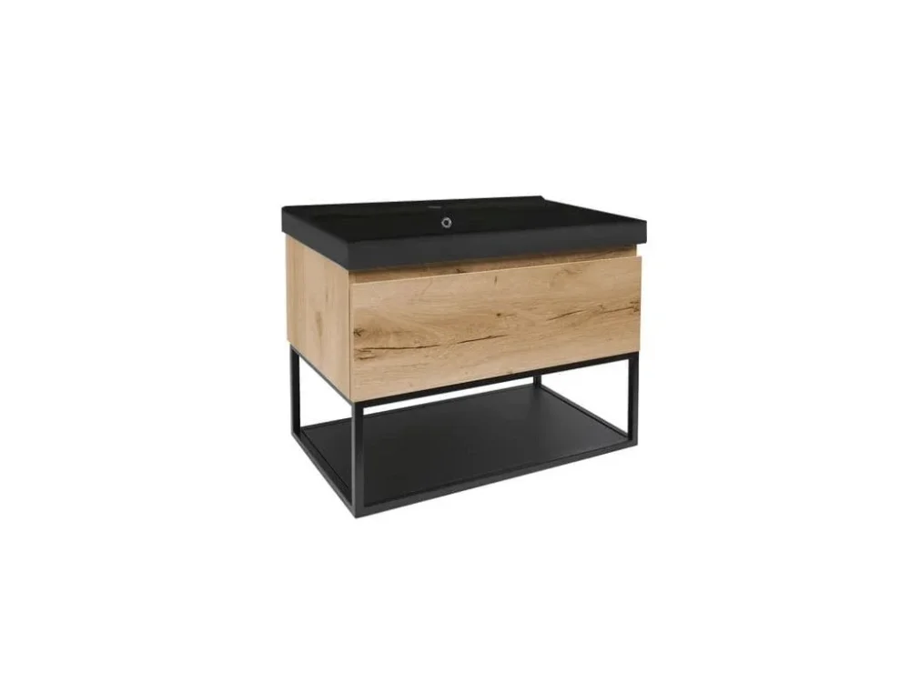 SAT Koupelnová skříňka s umyvadlem SAT B-Way 59x30x45 cm dub mat BWAY60OAKFU1B Hit Sezóny