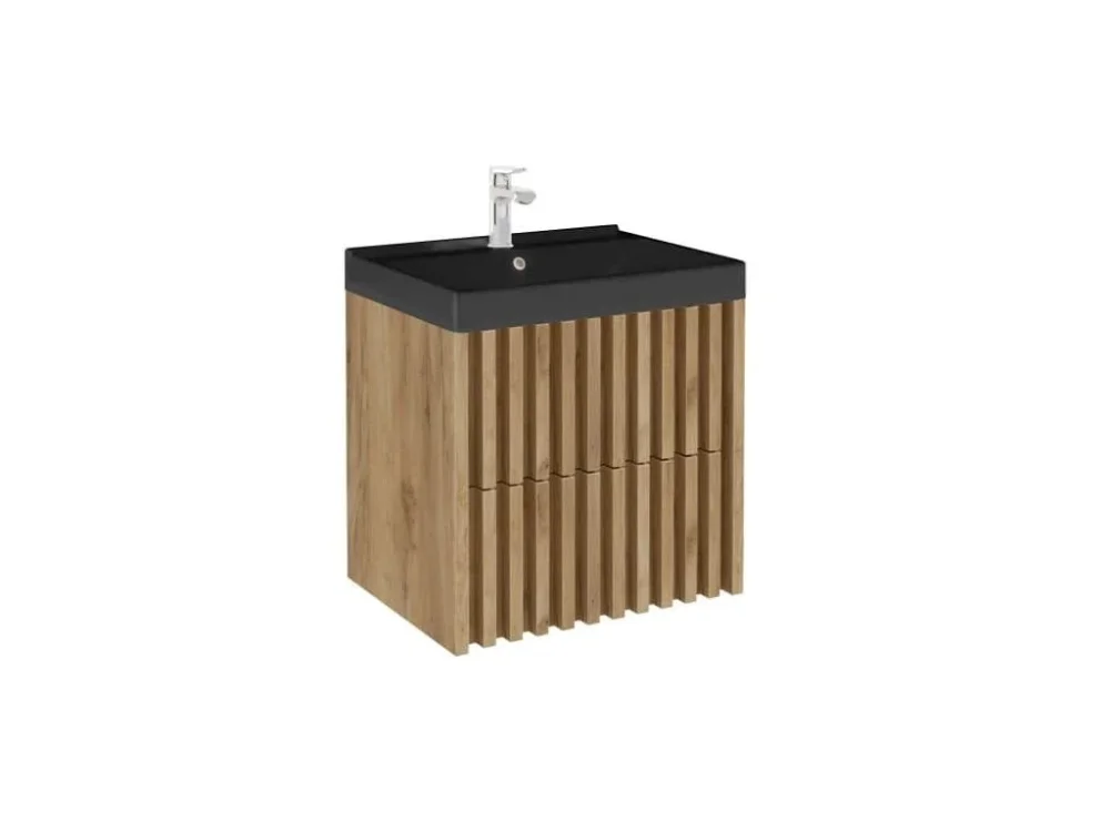 SAT Koupelnová skříňka s umyvadlem SAT Delano 60x46 cm dub mat DELANO60ZDUMB Expresní Doručení