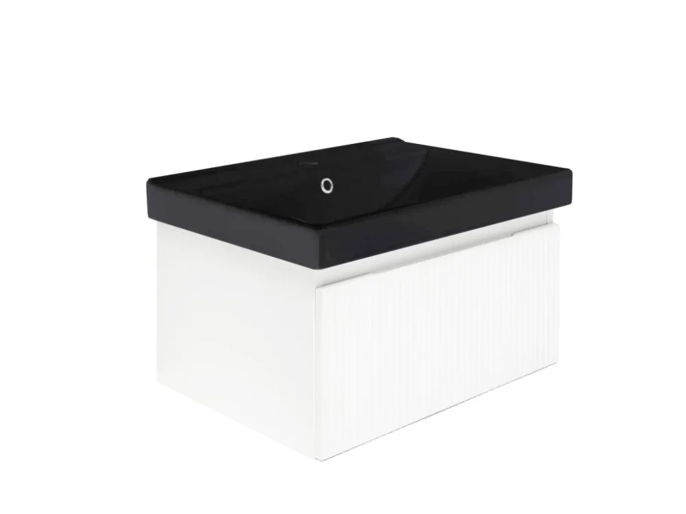 SAT Koupelnová skříňka s umyvadlem SAT Evolution 58x30x45 cm bílá mat SATEVO60WMU1MB Levný