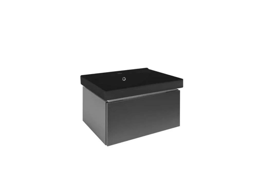 SAT Koupelnová skříňka s umyvadlem SAT Feel 60x30x46 cm antracit mat SATFEEL60ANTU1MB Cenově Výhodný