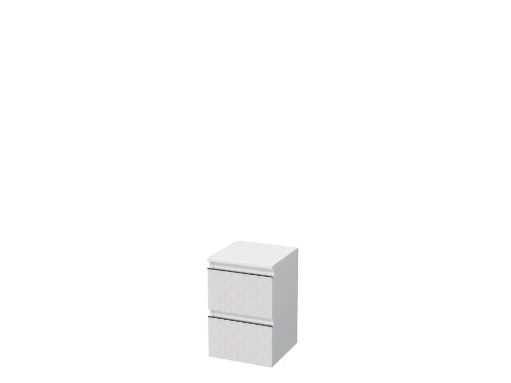 Omezená Nabídka SAT Koupelnová skříňka nízká SAT Cube Way 32,5x51x33 cm bílá mat CUBE3DN322ZBP