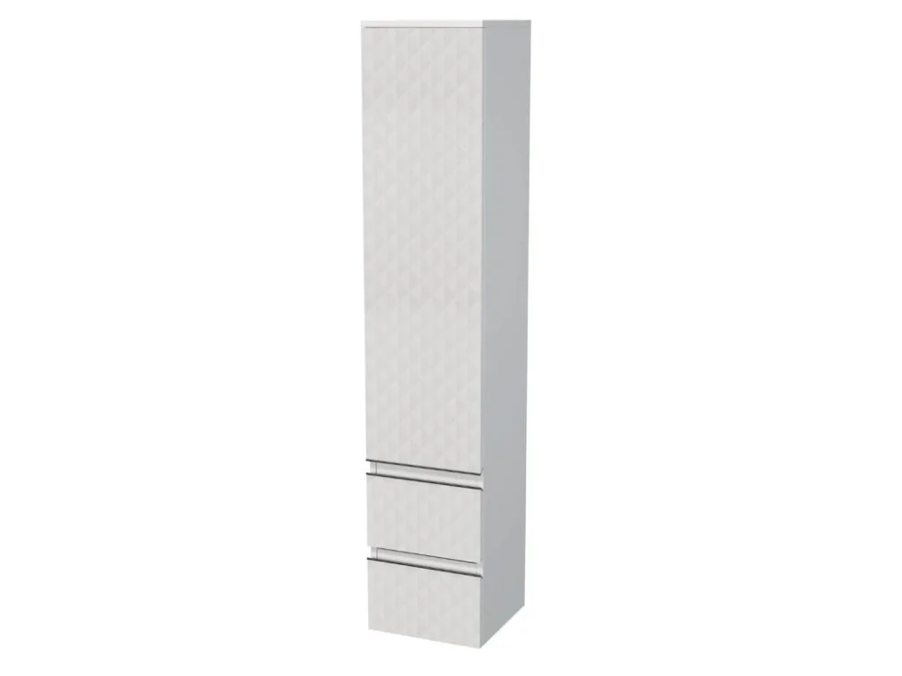 Levný SAT Koupelnová skříňka vysoká SAT Cube Way 32,5x163x33 cm bílá mat CUBE3DV351DP2ZBP