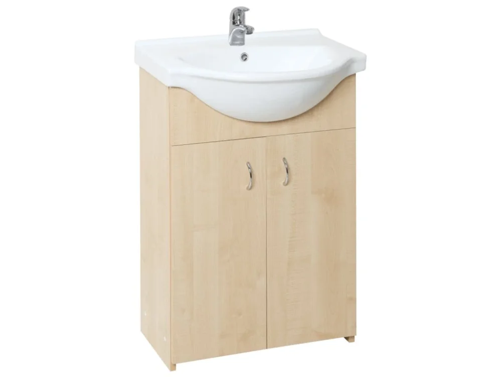 Multi Koupelnová skříňka s umyvadlem Multi Simple 55,5x42,4 cm bříza SIMPLE55BR Tovární Cena