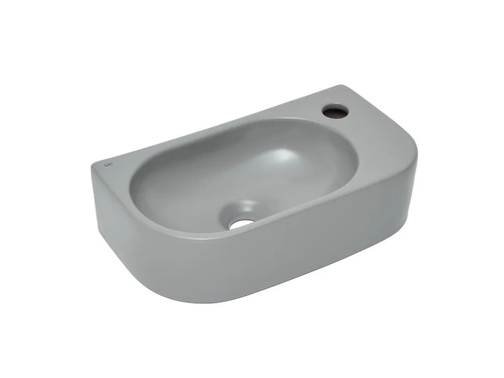 Kup Teď SAT Umývátko SAT Infinitio 40x21,5 cm šedá mat bez přepadu SATINF4021LGRM